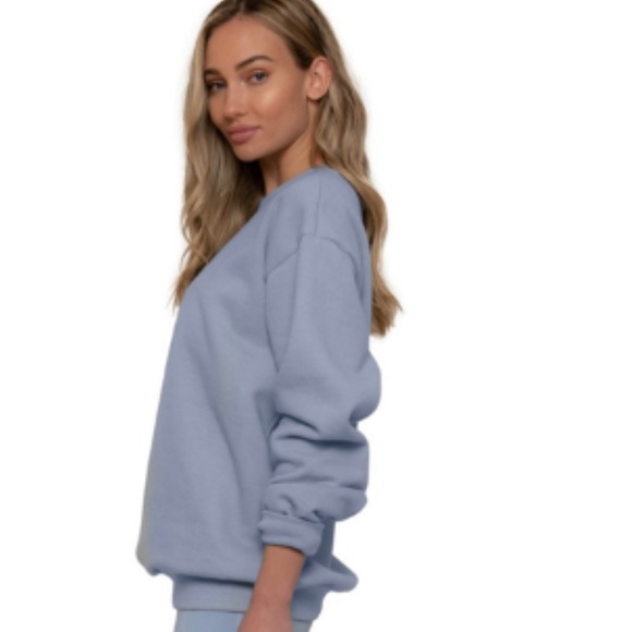 New Large Blue Morgan Stewart Sport Sweatshirt - Picture 11 of 14